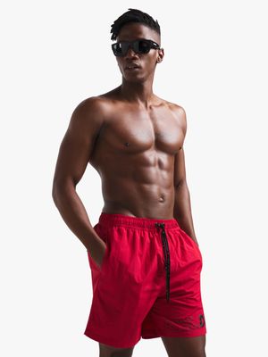 Mens TS Graphic Red Volley Shorts