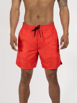 Men's Guess Medium Red Basic Swimtrunk