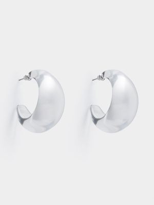 Women's Clear Chunky Hoop Earrings