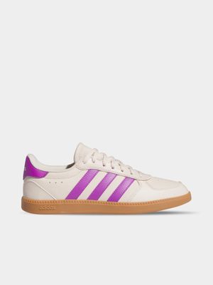 Womens adidas Breaknet Sleek Ivory/Purple Burst Sneakers