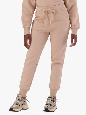 Women's Steve Madden Beige Lucy Fleece Joggers