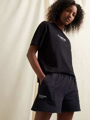 Women's Canvas Fleece Shorts