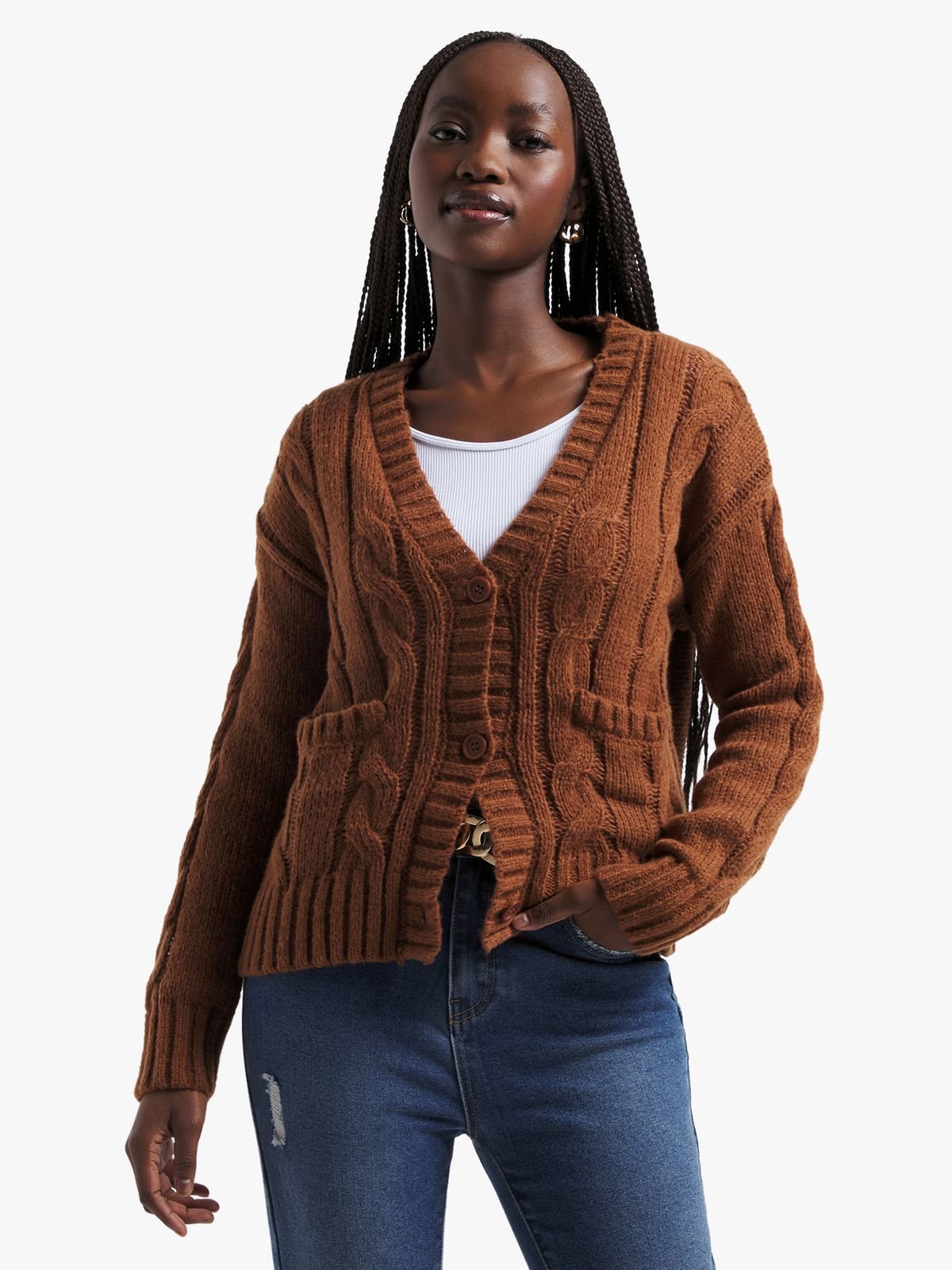 Jet Women s Brown Cardigan Bash