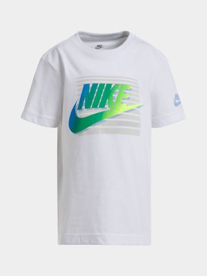 NIke Unisex Kids Futura Block White T-Shirt