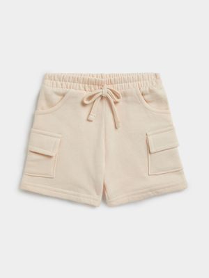 Jet Toddler Boys White Swan Cargo Fleece Short