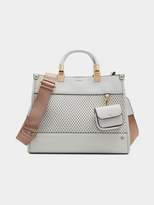 Women's ALDO White Daspiani Satchel Handbag