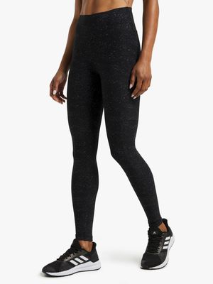 Womens TS Flex Fitness Black Print Long Tights