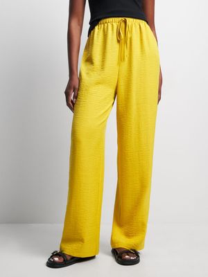 Women's Yellow Relaxed Pants