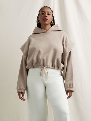 Women's Canvas Shoulder Detail Hoodie