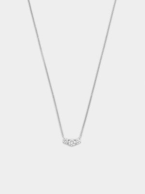 White Gold 0.3ct Lab Grown Diamond Trilogy Necklace