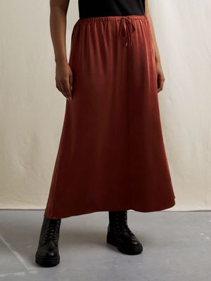 Women's Canvas Heavy Satin Drawcord Skirt