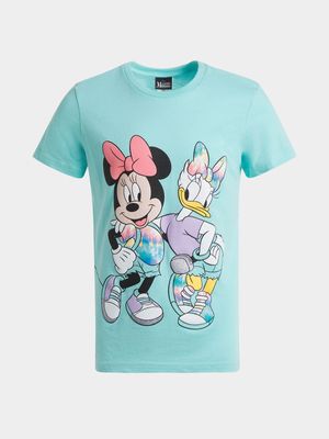 Jet Younger Girls Aqua Minnie & Daisy T-Shirt