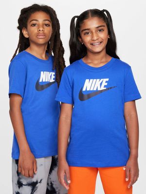 Nike Kids Blue Cotton Tee Knitted Top