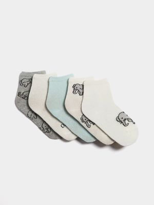 Jet Baby Harbor Gray Eliphant Jacquard Socks