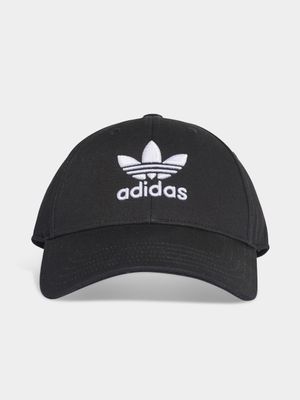 adidas Originals Unisex Trefoil Baseball  Black/White Cap