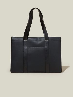 Women's Cotton On Black The Stand By Tote Bag