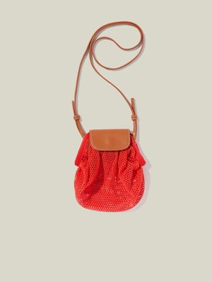 Women's Cotton On Red Eve Netted Crossbody Bag