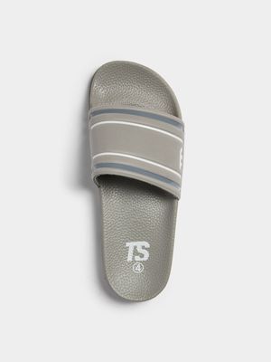 Women's TS Logo Grey/Silver Slide