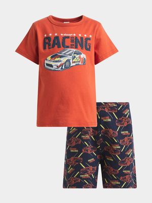 Jet Younger Boys Orange Racing Car Pyjama Set