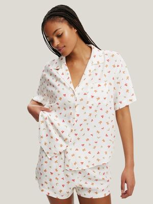 Women's Cotton On White Body Woven Sleep Set