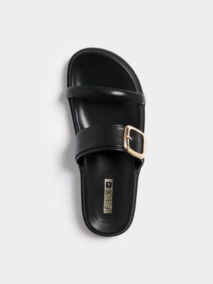 Women's Black Padded Sandal