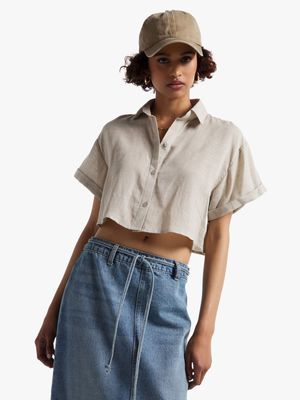 Women's Natural Crop Shirt