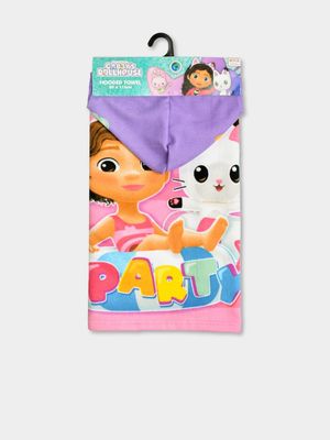 Gabby's Pink Dollhouse Hooded Towel