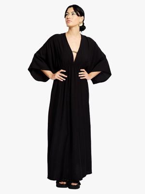 Women's Me&B Black  Bead Kaftan Dress