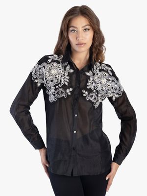 Sissy Boy Sheer Embellished Shirt