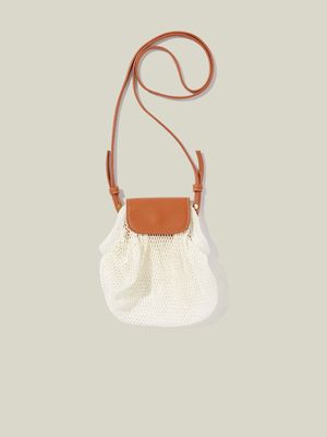 Women's Cotton On White Eve Netted Crossbody Bag