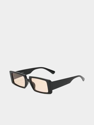 Men's Markham Rectangular Black Sunglasses