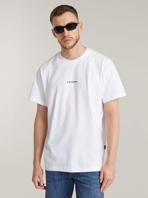 G-Star Men's Center Chest Logo Loose White T-Shirt