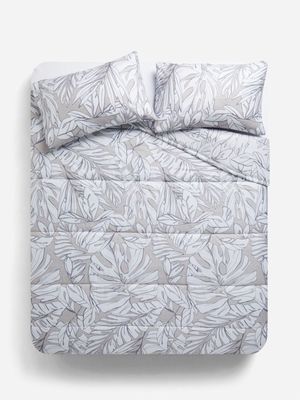 Jet Home Modern Leaf Comforter Set Queen