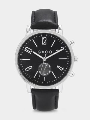 Gents Blaze Black & Silver Watch