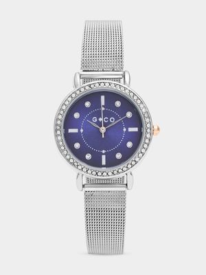 Silver Dazzle Mesh Watch