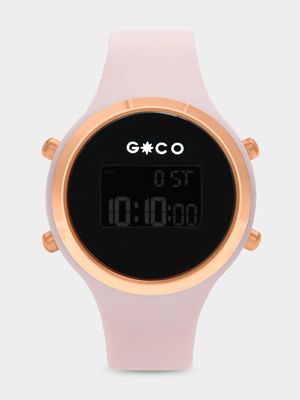 Digital Pink & Rosegold Watch