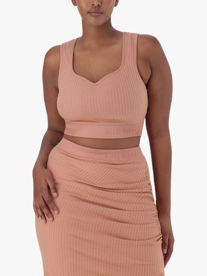 Women's Steve Madden Nude Juante Sweetheart Sleeveless Top