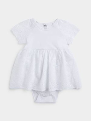 Jet Infant Girls White Anglaise Body Vest