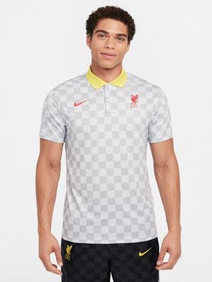 Mens Nike Liverpool FC Victory Solid Grey/Yellow Polo