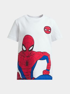 Jet Younger Boys White Spiderman T-Shirt