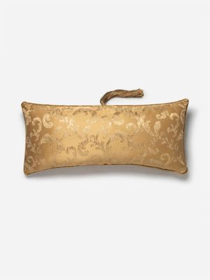 Grace Filigree Jacquard Scatter Cushion Gold 40x90cm