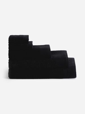 Jet Home Black Towel