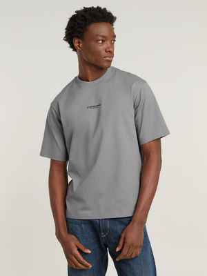 G-Star Men's Center Chest Boxy Grey T-Shirt