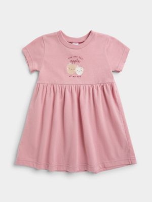 Jet Infant Girls Pink Apple Of My Eye Dress