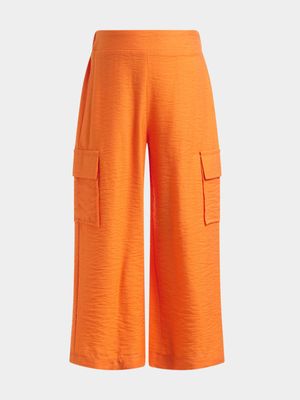 Jet Younger Girls Orange Soft Pants