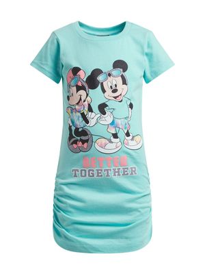 Jet Younger Girls Aqua Minnie & Mickey Dress