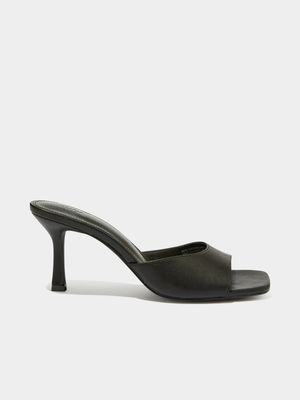 Women's Cotton On Black Edie Minimal Mule Heels