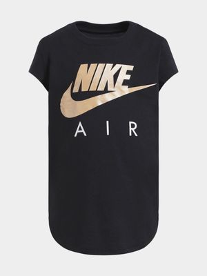 Girls Toddler Nike Futura Air Short Sleeve Black Tee