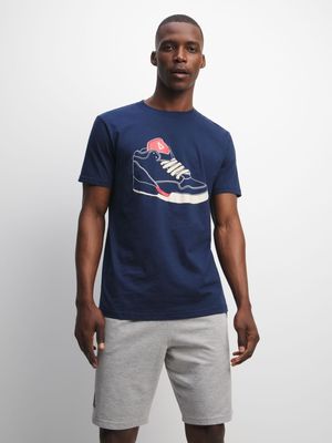 Mens APX Graphic Minimalist Sneaker Navy Tee