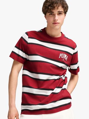 Puma Men's Squad Red Stripe T-Shirt